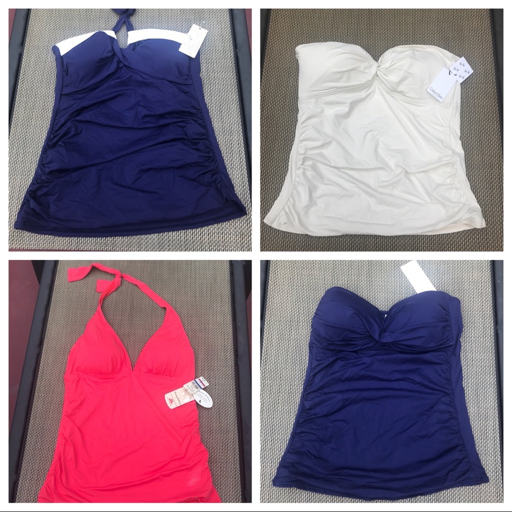 ‼️4 PACK‼️Tommy Bahama, CK, Anne Cole XL Swim Tops